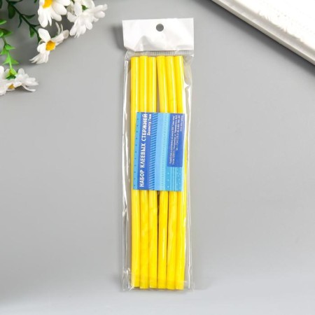 Glue rods for the glue gun "yellow" (set 6 pieces) 7mmx18 cm-3