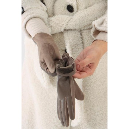 Gloves are female, dimensionless, without insulation, beige color-2