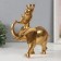 Polystone souvenir "Elephant with an elephant on the back - gymnastics" Gold 25x9x23.5 cm