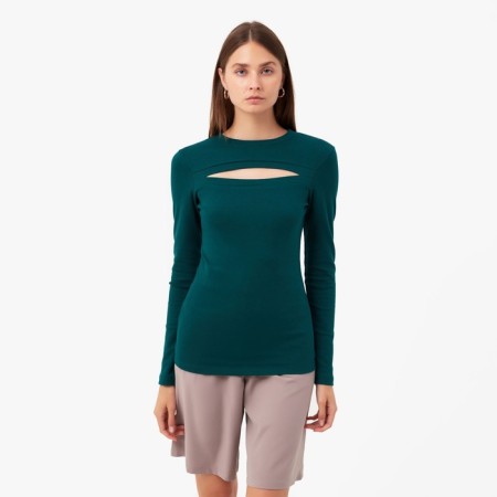 Longsliv Women's Minaku: Basic Line Emerald Color, Rr. 44