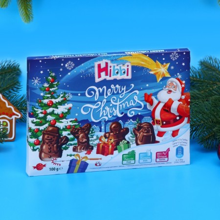 Milk chocolate Hibbi "Christmas figures", 100 g