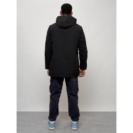 Male pouring park demi -season, size 56, black color-3