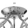 Steel Stewsvelight Daria 5x60W E27, chrome 56x56x22 cm