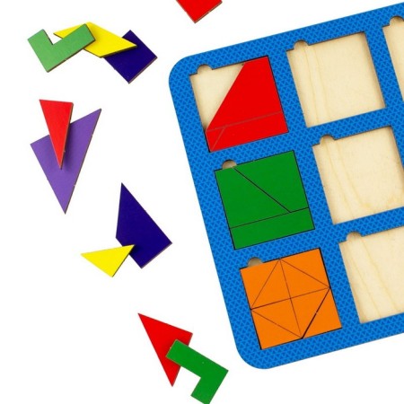 Frame-lodges "Squares", fractions, 12 pcs., No. 2, mix-4