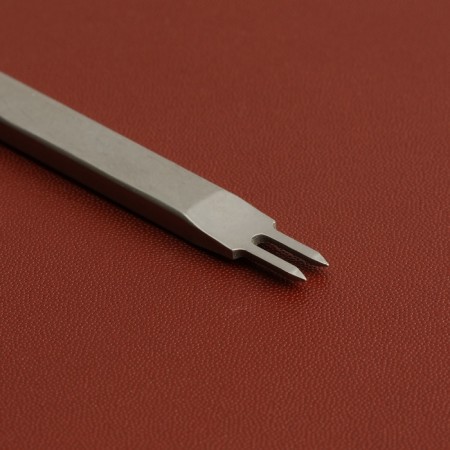A set of lowercase rhomboid punch for the skin, step = 4 mm, 4 pcs, nickel color-3
