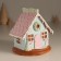Souvenir Polystone Light "Gingerbread House with Christmas tree" Sephire 12.5x12.5x12.5 cm