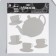 Interior mirror "tea party" 38x31 cm sticker