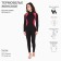 Women's thermal underwear (jumper, leggings), black color/coral, size 56