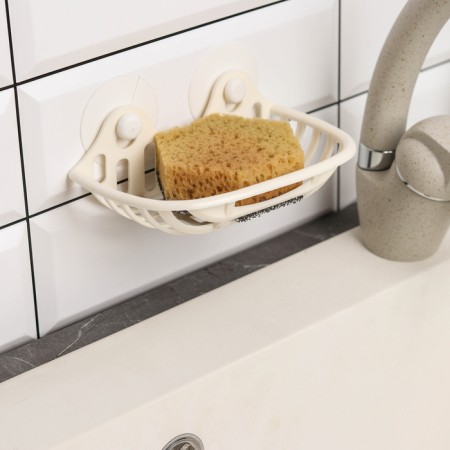 Soap dish on suction cups, 16 × 10 × 6 cm, color mix-3