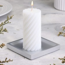 Square Square from gypsum, 10x1.5cm, silver