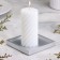 Square Square from gypsum, 10x1.5cm, silver