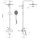SAVOL SK-H6401 shower system, tropical shower, shower set, brass, chrome