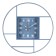 Watch Wall Interior "Classics", silent, D-35 cm, blue, aa