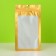 SIP-LOK package with a window, with Euroslot, gold, 8.5 x 15.5 cm