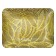 Glass "leaves", 305 × 225 × 25 mm, rectangular, transparent / gold color
