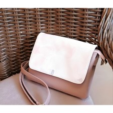 Women's bag Berta cappuccino pink flower waltz
