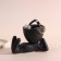 Interior item "Mr. Green to the joke" 7.5*12.3*6.7 black ceramics