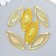 Decor for creativity plastic glue "eye" holography orange set 6 pcs 1.8x4.5 cm