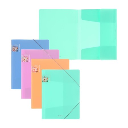 A4 Erichkrause elastic band "Matt Pastel Bloom", in a package, mix