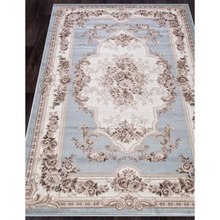 Rectangular carpet Merinos Valencia Deluxe, size 100x200 cm, color L.Blue-brown-1