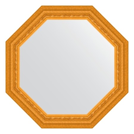 Mirror in the baguette frame, gold gold 80 mm, 69x69 cm