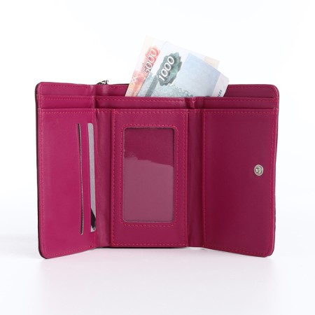 Women's wallet on the button, purple color-5
