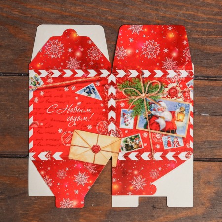 Folding box "Santa Claus" 10 x 10 x 10 cm-3