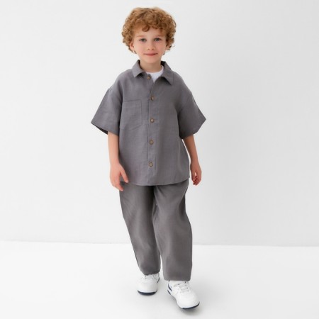Board for the boy KAFTAN LINEN, p. 30 (98-104), gray-1