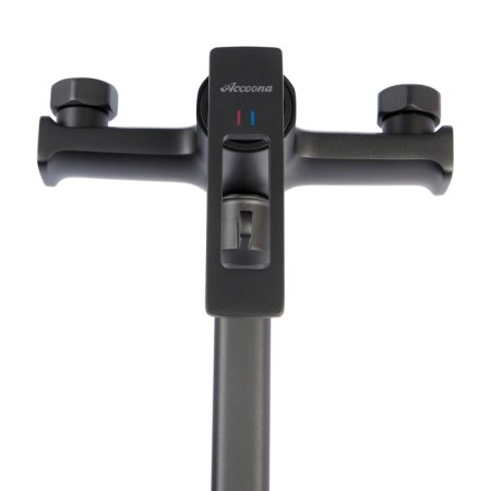 ACCOONA A71127AT bath mixer, single -leaf, pour 300 mm, shower set, black-1