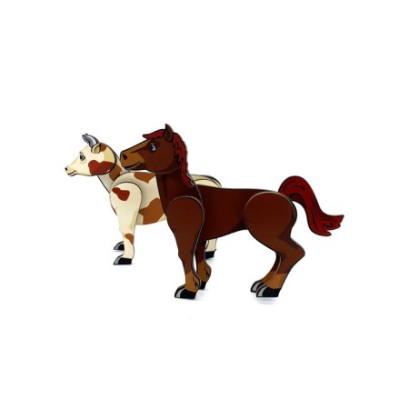 Puzzle - animals on Velcro "Farm"-1
