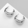 Earrings plastic "Circle" halo, color silver