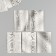 Cardboard "snake texture", silver, set of 10 pcs (5 types) 4x6 cm