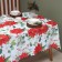 Grinding tablecloth "Christmas flowers" 145*180 cm, 100% p/e