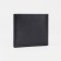 Male purse without fastener, department for bills, for maps, for coins, black color