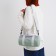 Youth bag with zipper, green color