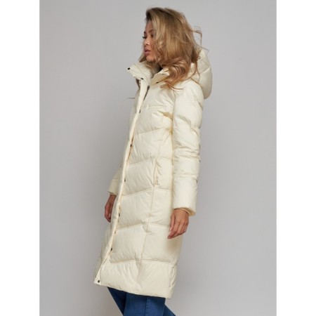 Coat insulated winter female, size 46, color light-beige-2