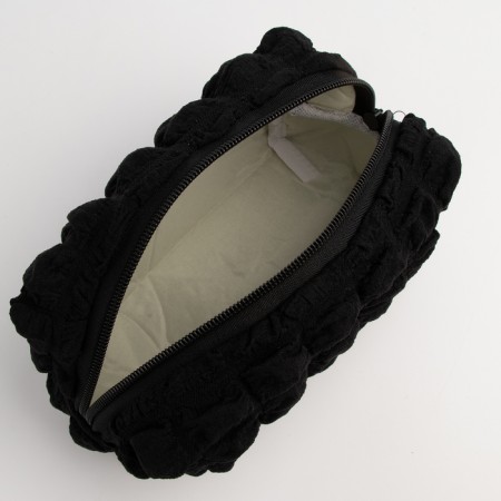 Cosmetic bag with lightning, black color-2