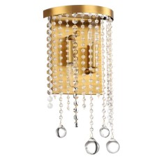 Lamp wall crystal Smira 2xe14 40w, size 20x11.5x31 cm, color nickel