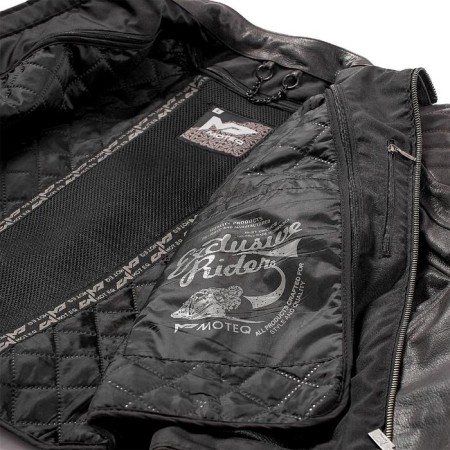 Gunner leather jacket, 4xl size, black-6