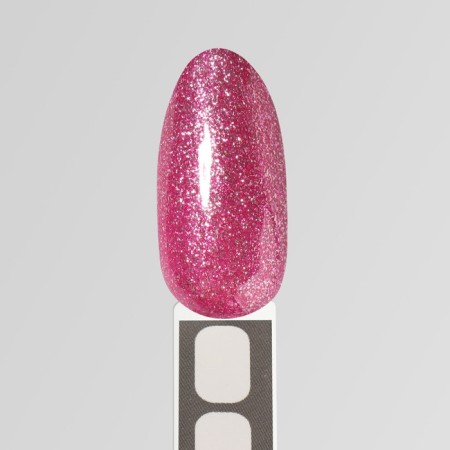 Nail varnish gel, Chrome, shimmer, 3 phase, 8ml, Led/UV, bright pink color (017)-5