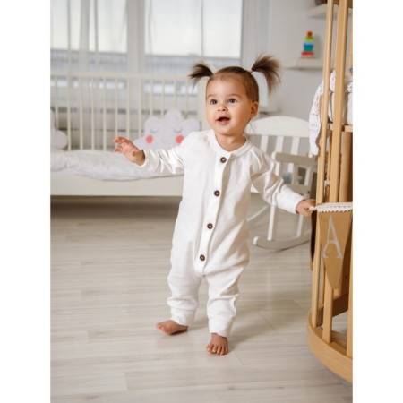 Kombinazon on buttons for children's fashion, height 74 cm, milk color-2