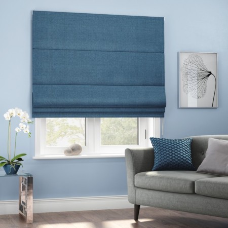 Roman curtain "Wander", size 100x175 cm, blue color