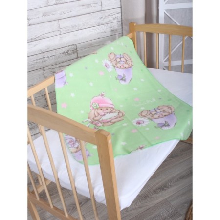 Fleet blanket "Bunny in a clearing", size 75x100 cm-1