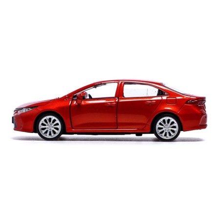 Metal machine Toyota Corolla Hybrid, 1:43, inertia, doors open, red color-1