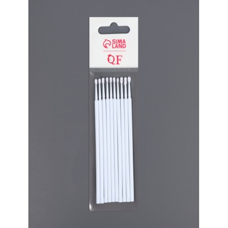 Micro -shoes for increasing and laminating eyelashes, set - 10 pcs, 9.5 cm, white color-6