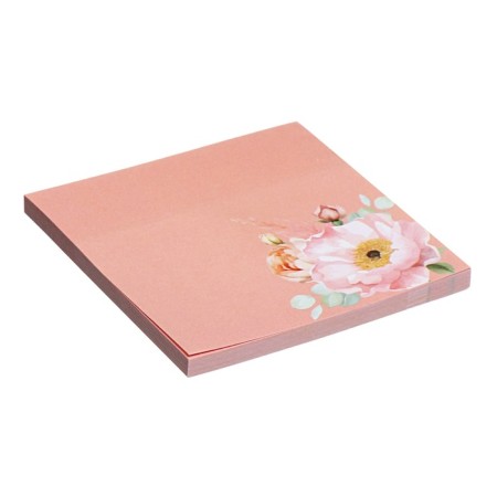 Block with a sticky edge paper 75x75 mm, Erichkrause "Pastel Bloom", 50 sheets, pink-2