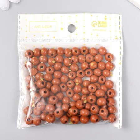 Beads for creativity tree "Bright brown" D-0.8 cm, set of 20 g-2