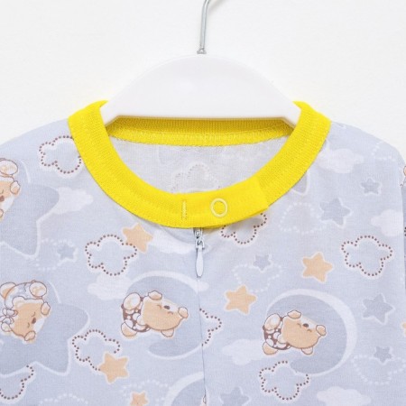 Combineson children, gray/bears, cuffs mix, height 68 cm-7