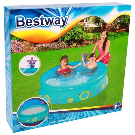 Fast Set basin, 152 x 38 cm, with a spray, from 2 years old, color mix, 57326 Bestway-6