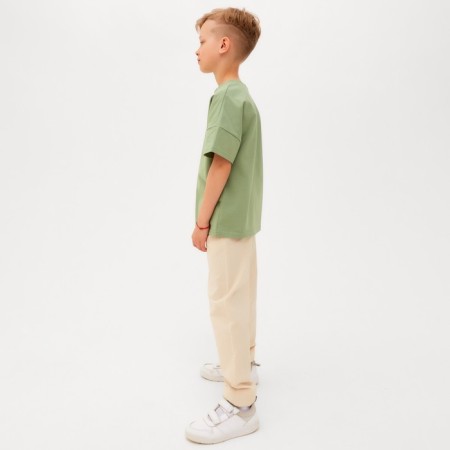 Pants for the boy Minaku: Cotton Collection Color Milk, Height 146-1
